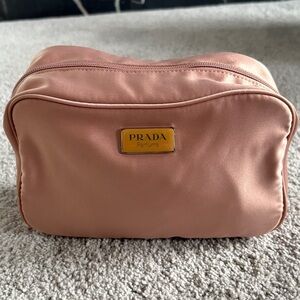 Prada Parfums cosmetics bag, satin pink